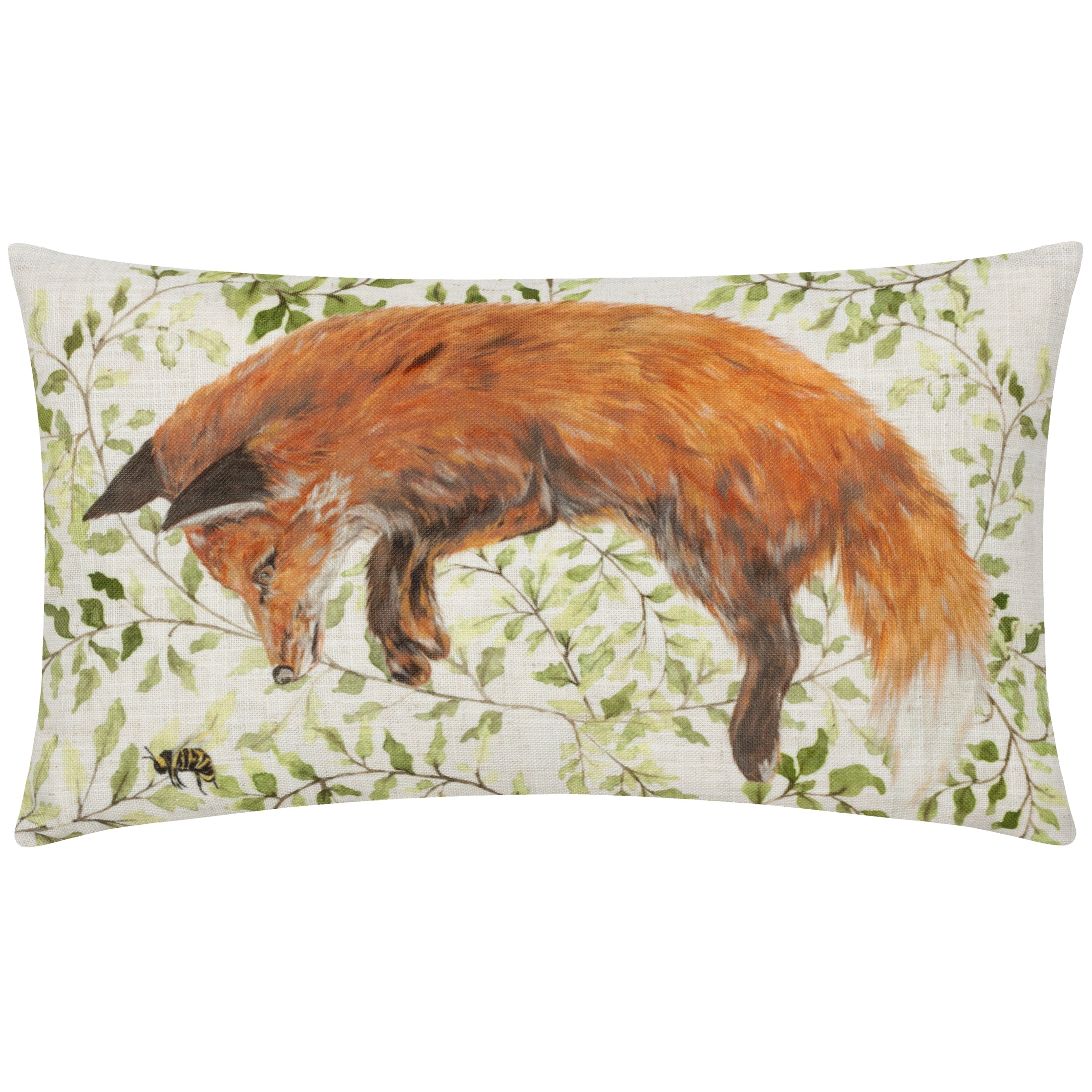 Shugborough Leaping Fox Traditional Cushion