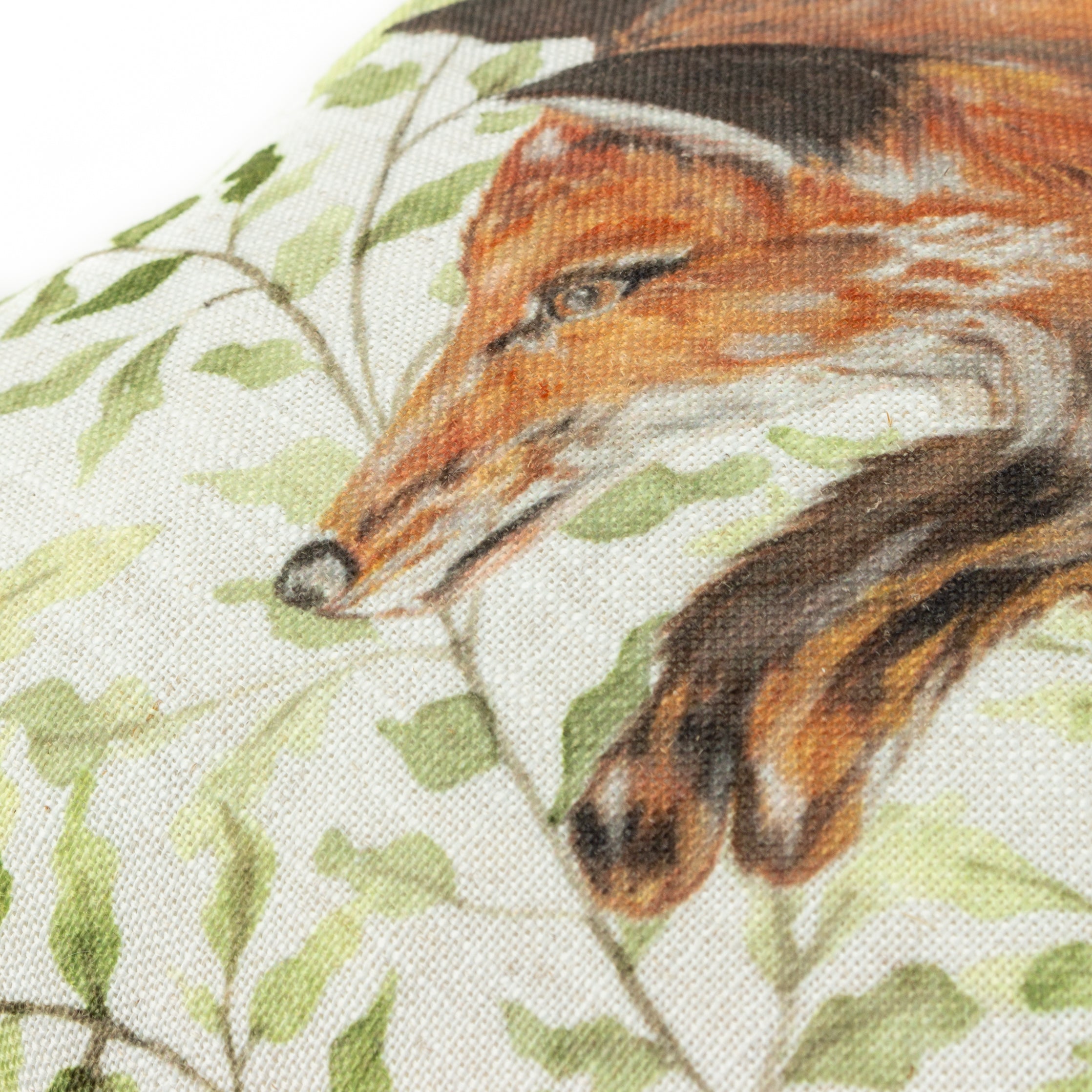 Shugborough Leaping Fox Traditional Cushion