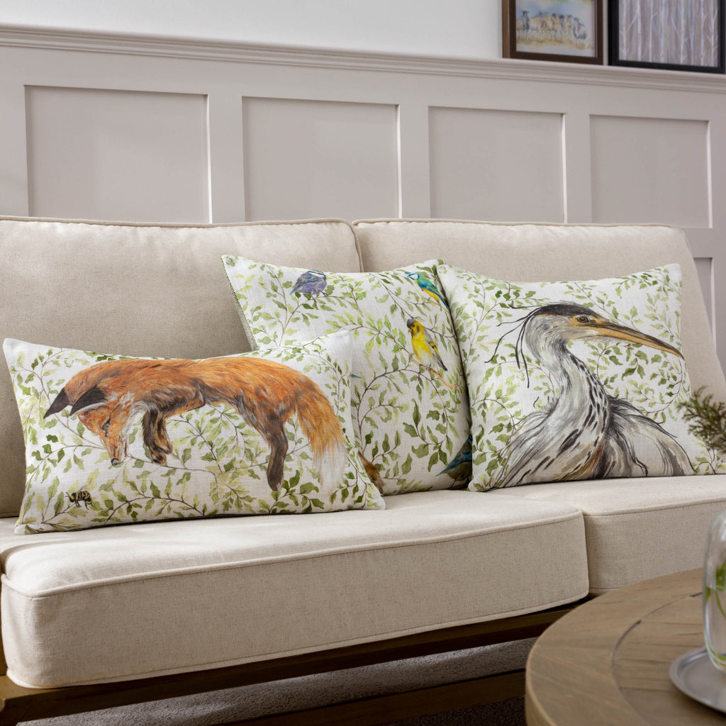 Shugborough Leaping Fox Traditional Cushion