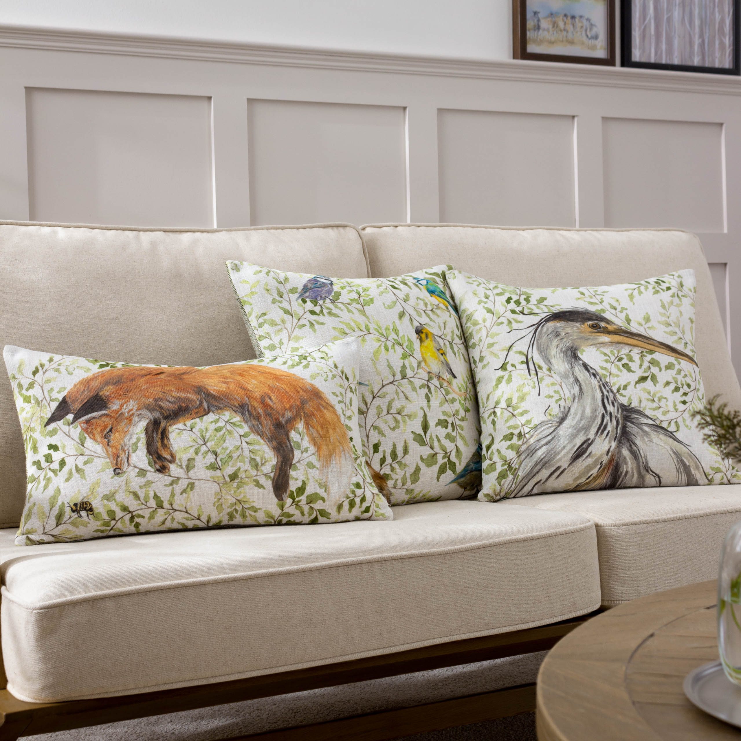 Shugborough Birds Traditional Cushion