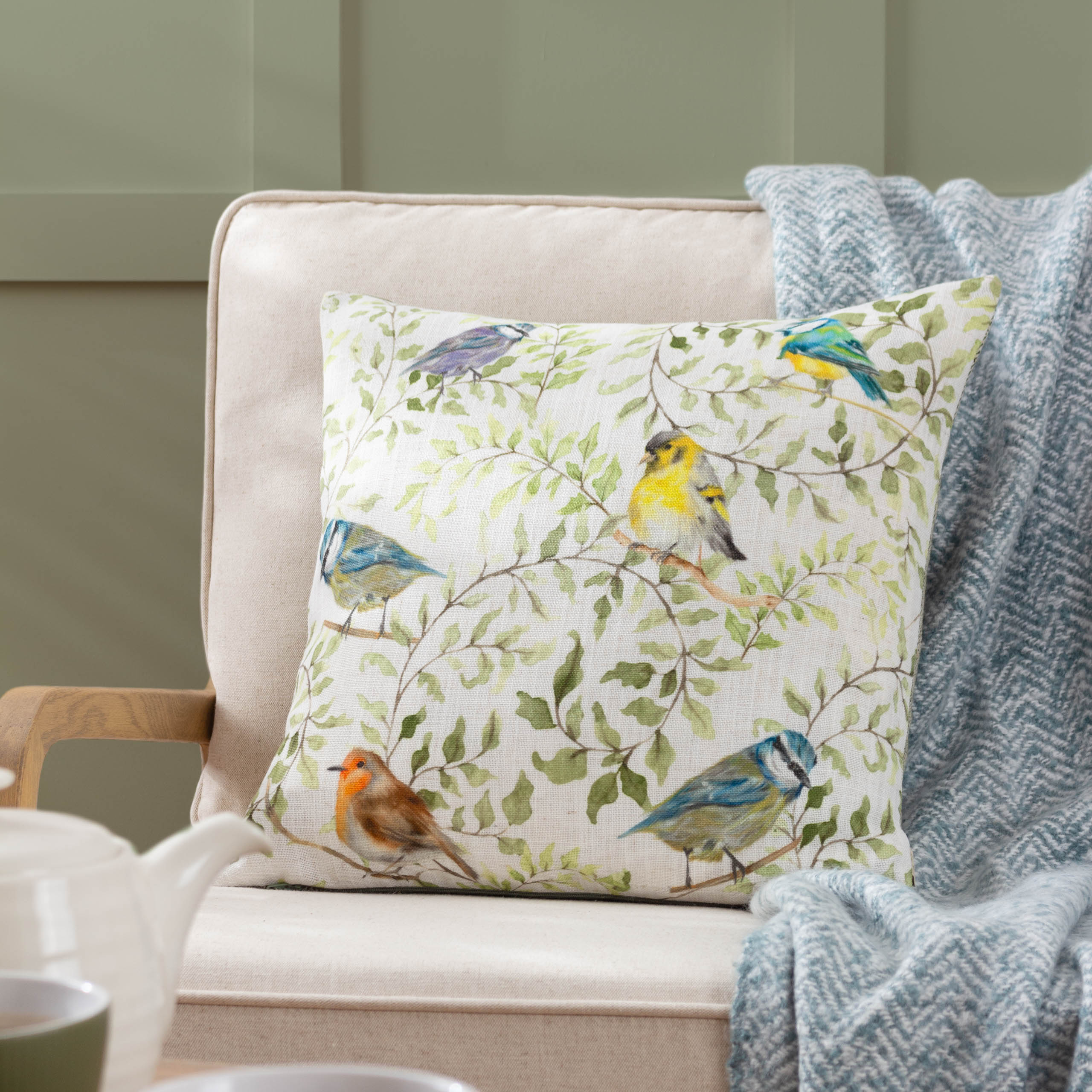 Shugborough Birds Traditional Cushion