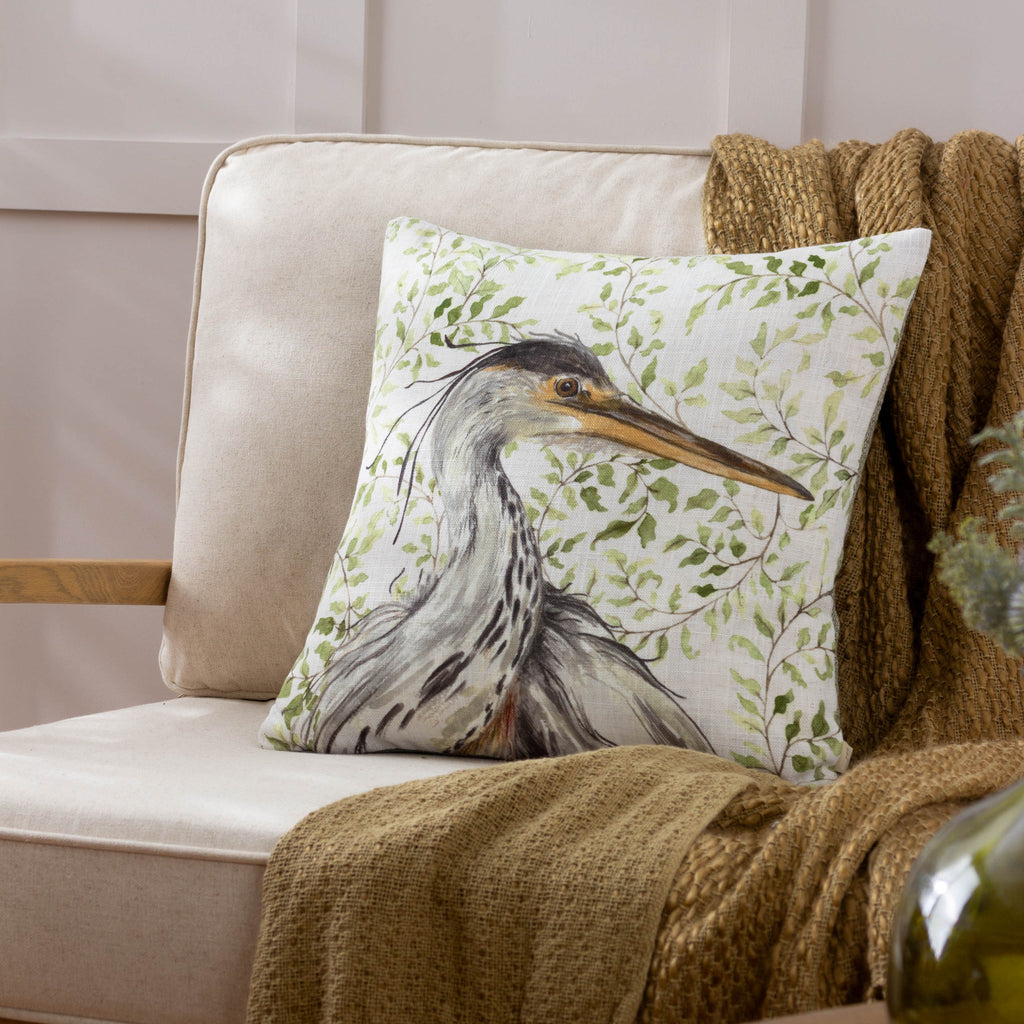 Shugborough Heron Traditional Cushion
