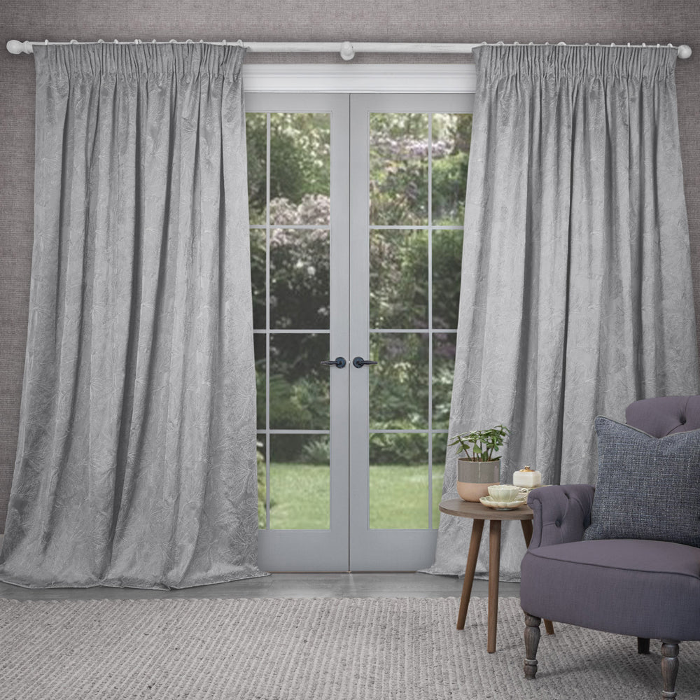 Sitara Embroidered Pencil Pleat Curtains