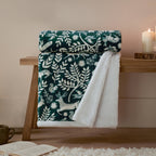 Skandi Woodland Sherpa Fleece Throw