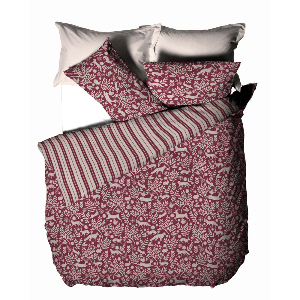 Skandi Woodland Brushed Cotton Duvet Cover Set