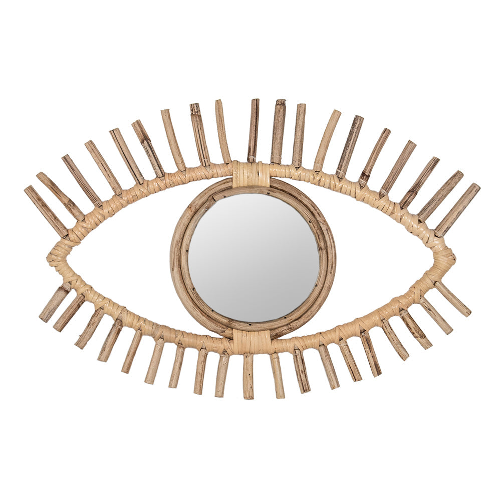 Smalley Rattan Eyeshaped Wall Mirror
