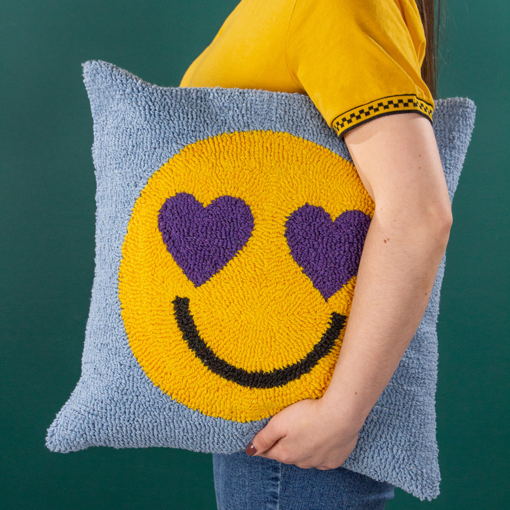Smile Knitted Cushion
