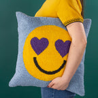 Smile Knitted Cushion