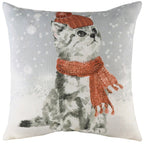 Snowy Cat Cushion Fog
