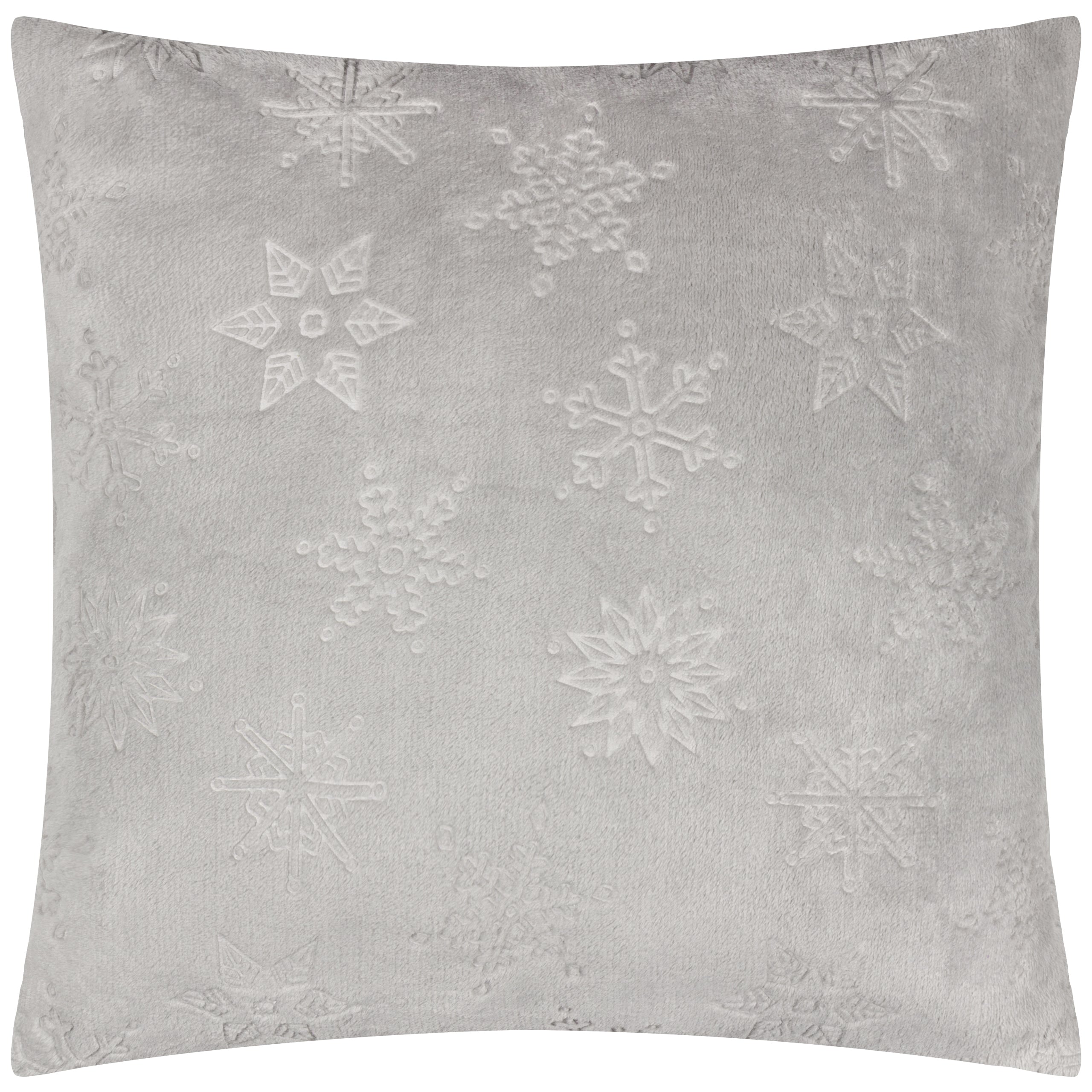 Snowflakes Faux Fur Cushion