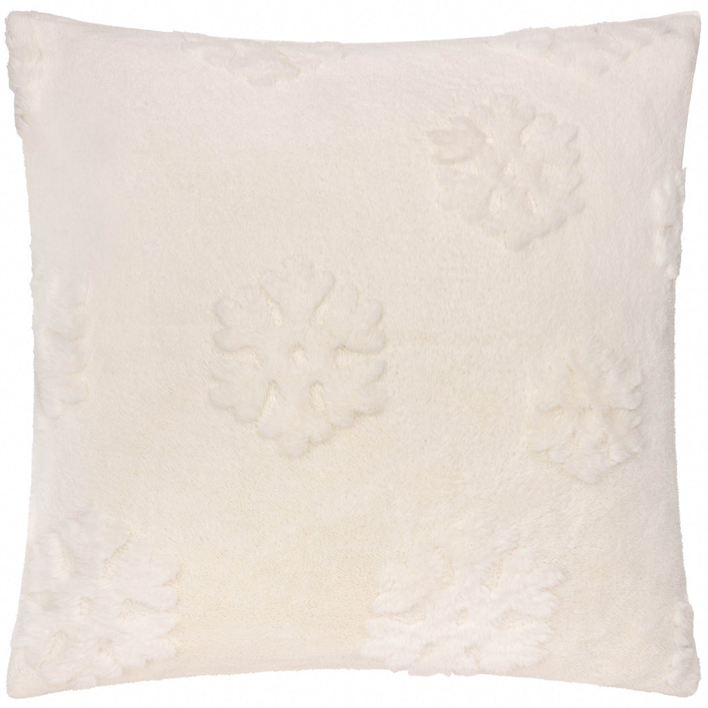 Snowflakes Faux Fur Cushion