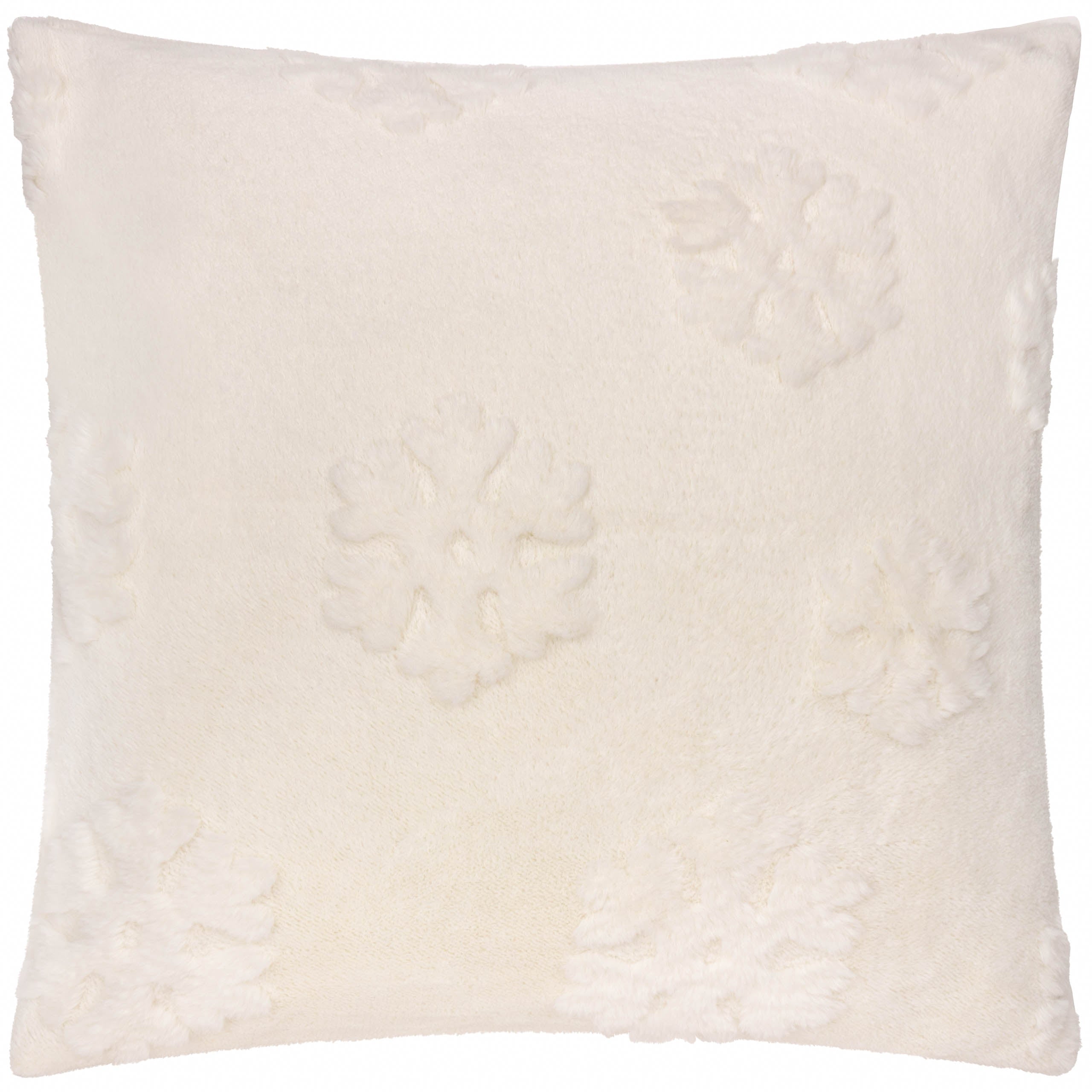 Snowflakes Faux Fur Cushion
