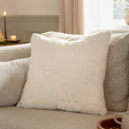 Snowflakes Faux Fur Cushion
