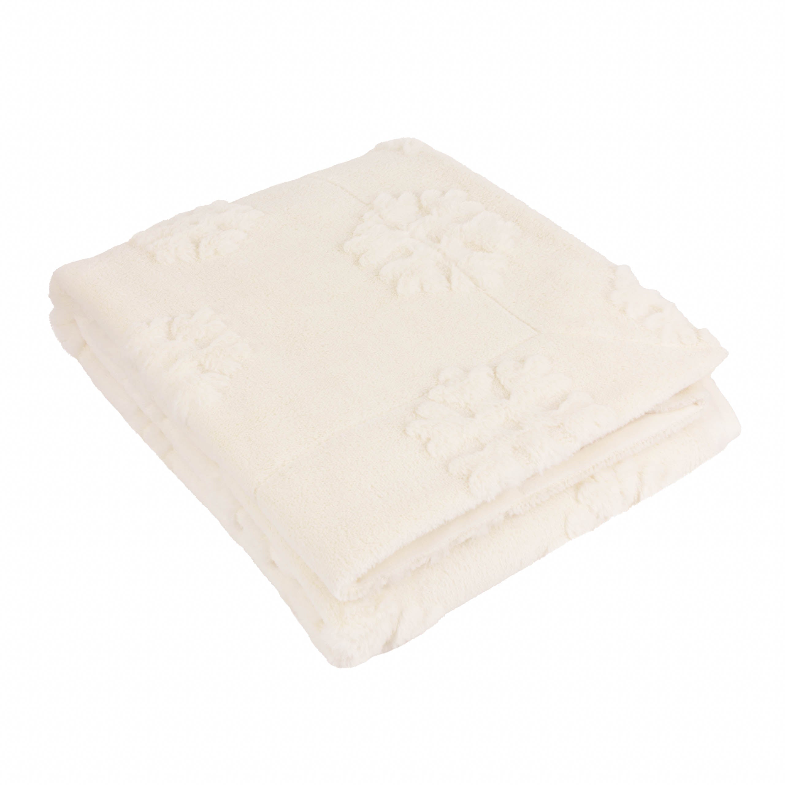 Snowflakes Faux Fur Throw