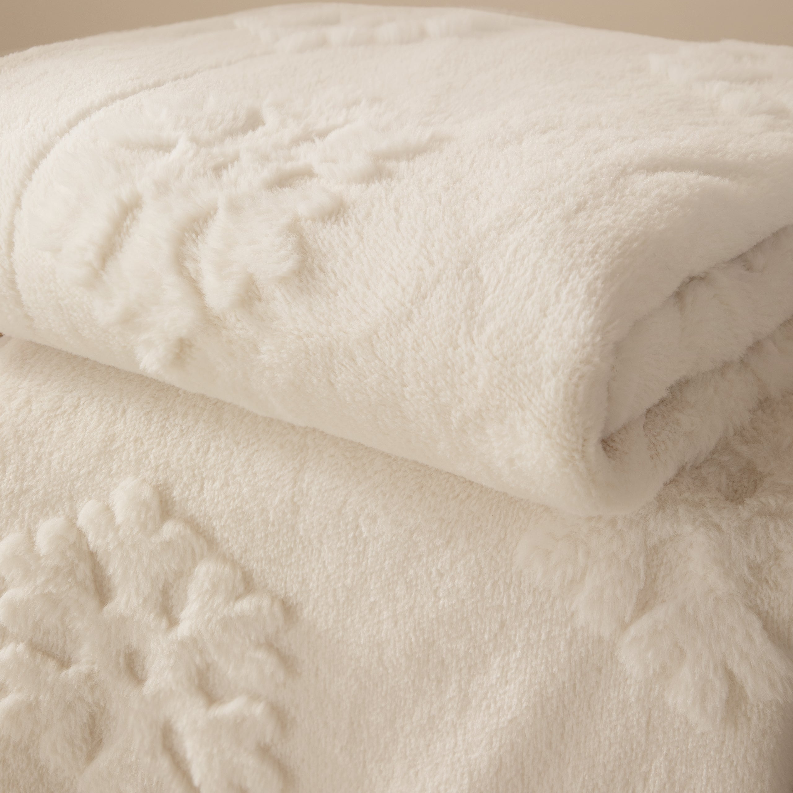 Snowflakes Faux Fur Throw