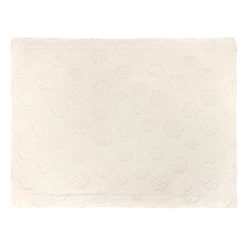 Snowflakes Faux Fur Throw