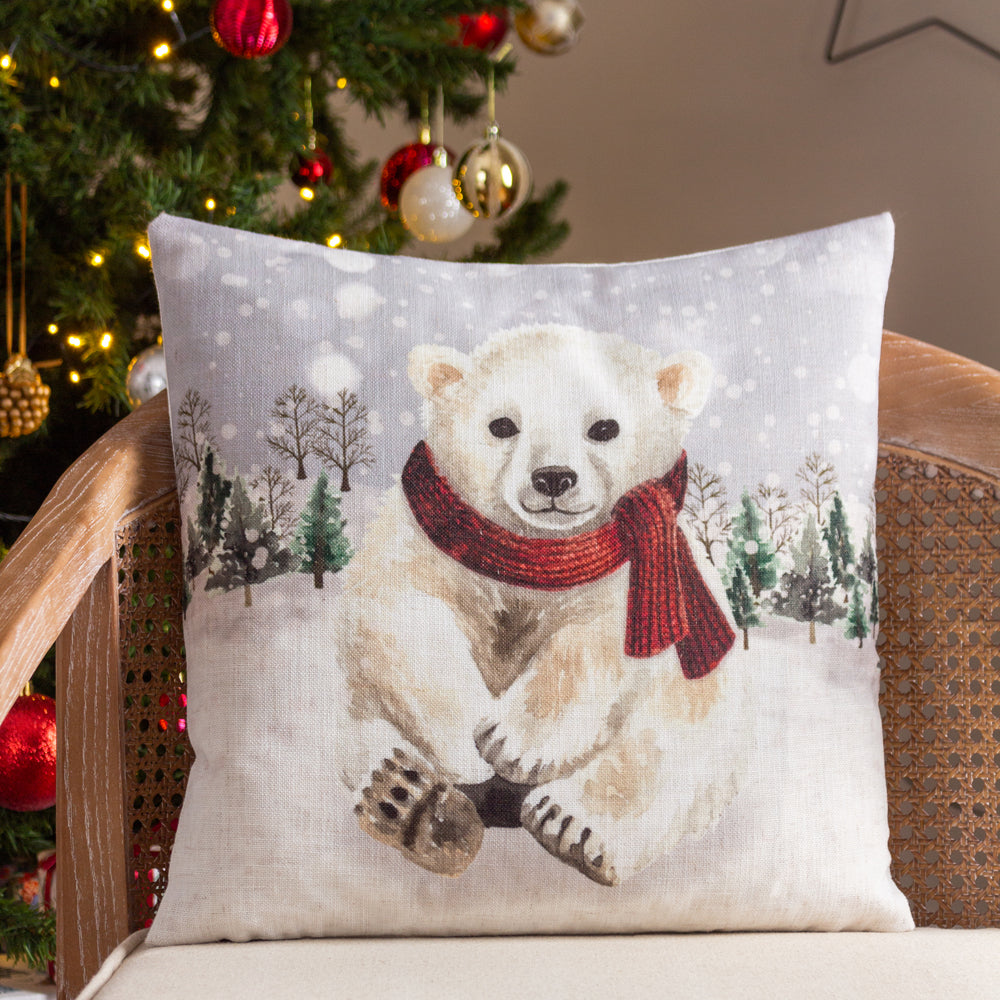 Snowy Polarbear Cushion