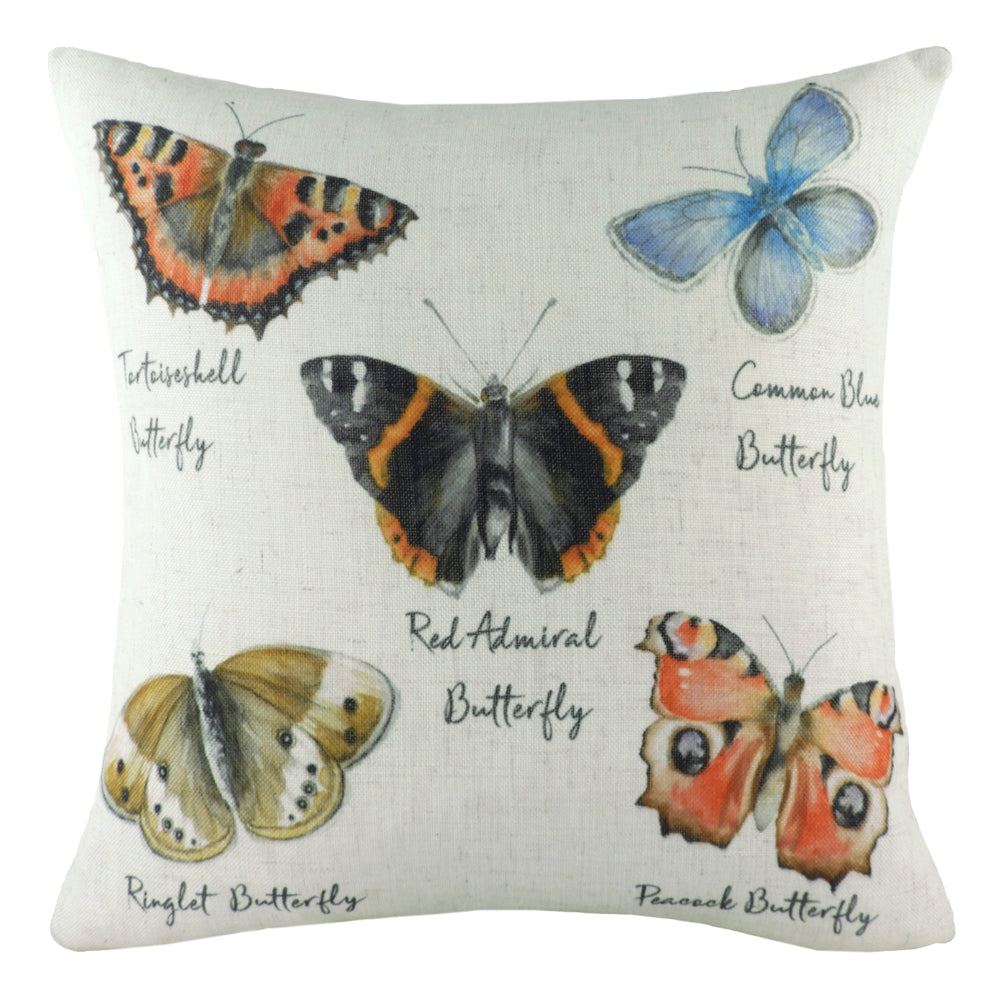 Species Butterflies Cushion