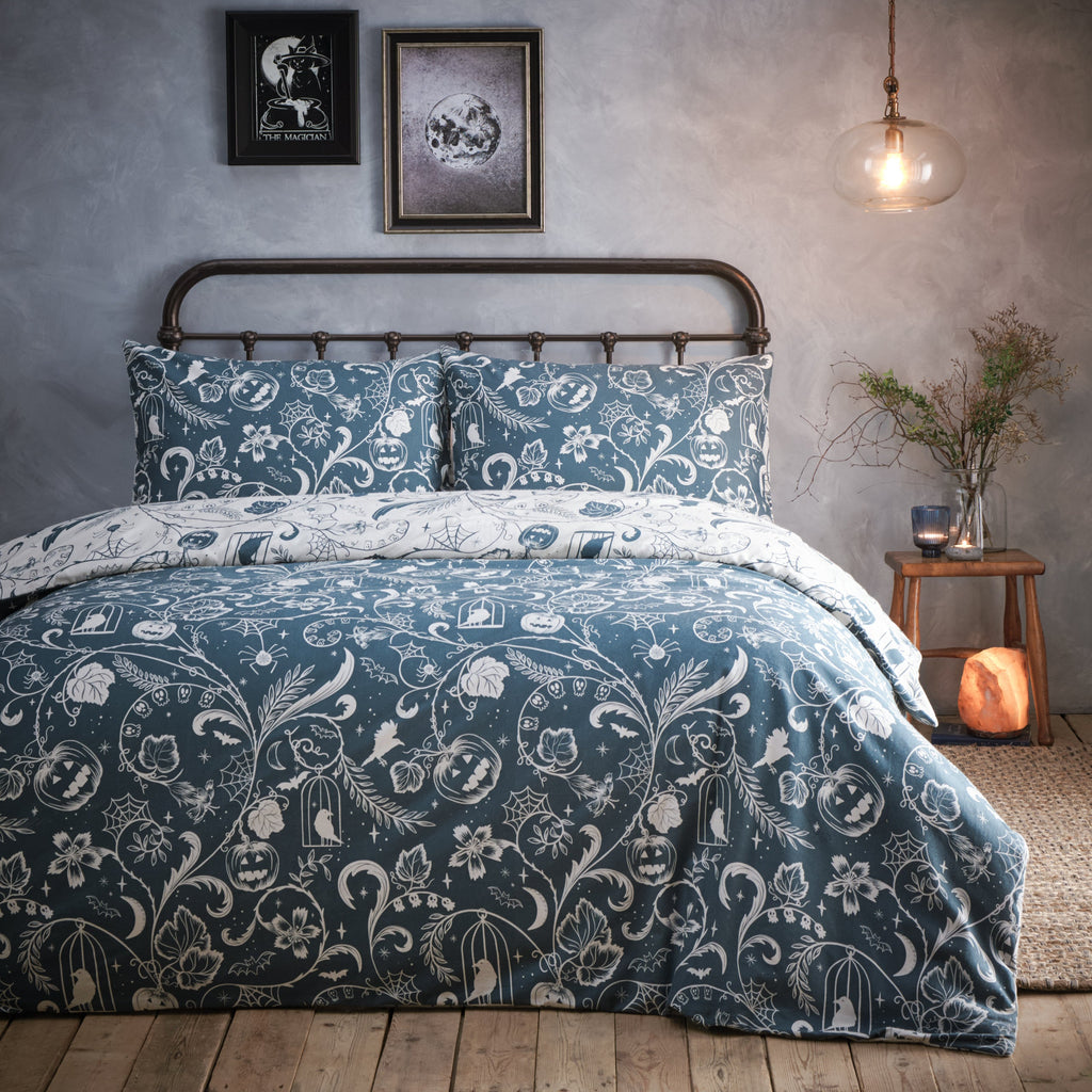 Spellbound 100% Brushed Cotton Duvet Cover Set Storm