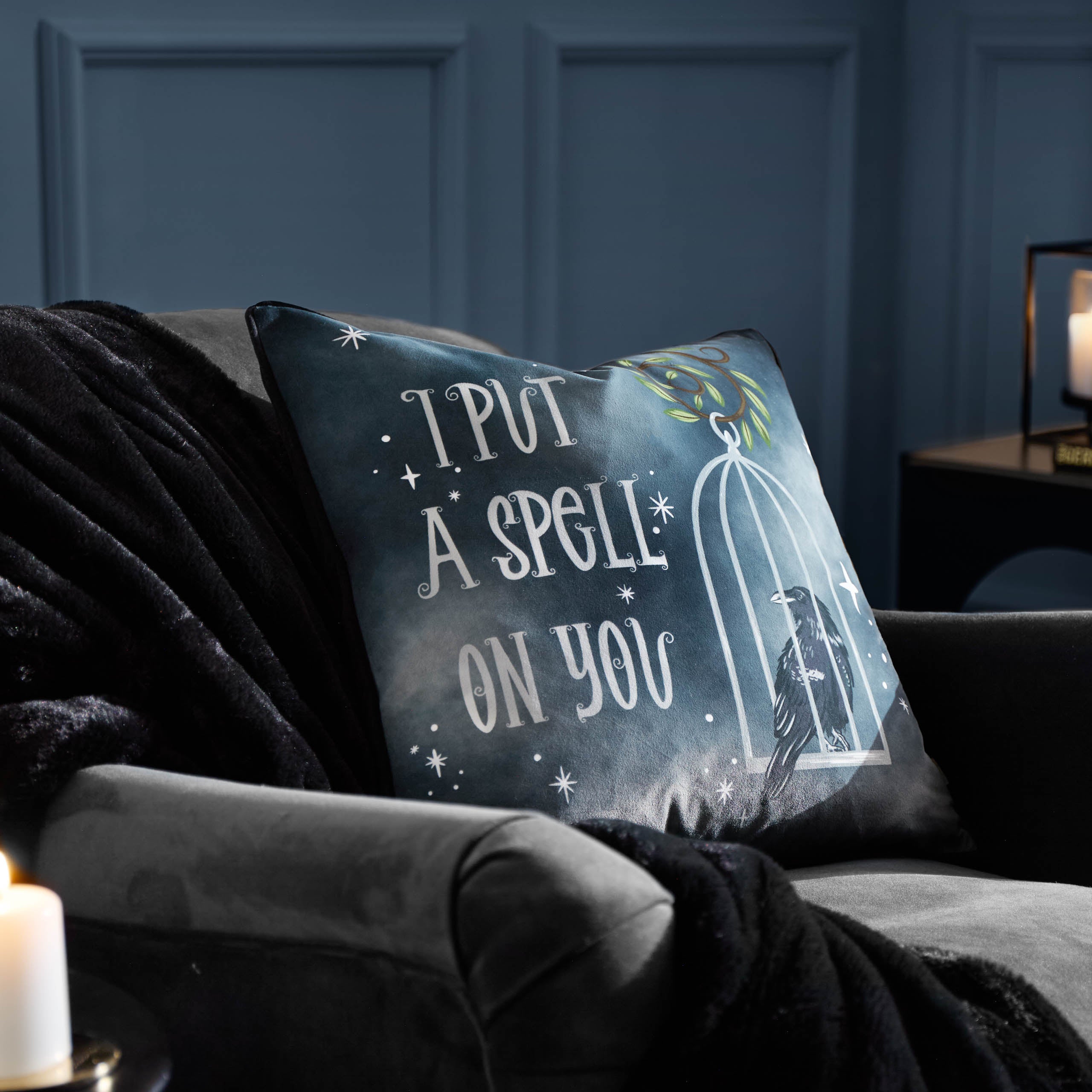 Spell On You Velvet Piped Cushion