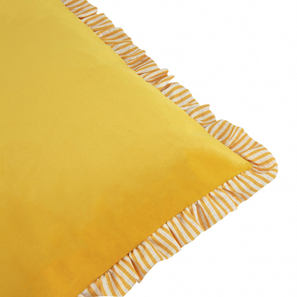 Solene Ruffle Matte Velvet Cushion