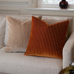 Savoy Stripe Velvet Cushion