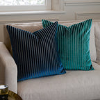 Savoy Stripe Velvet Cushion