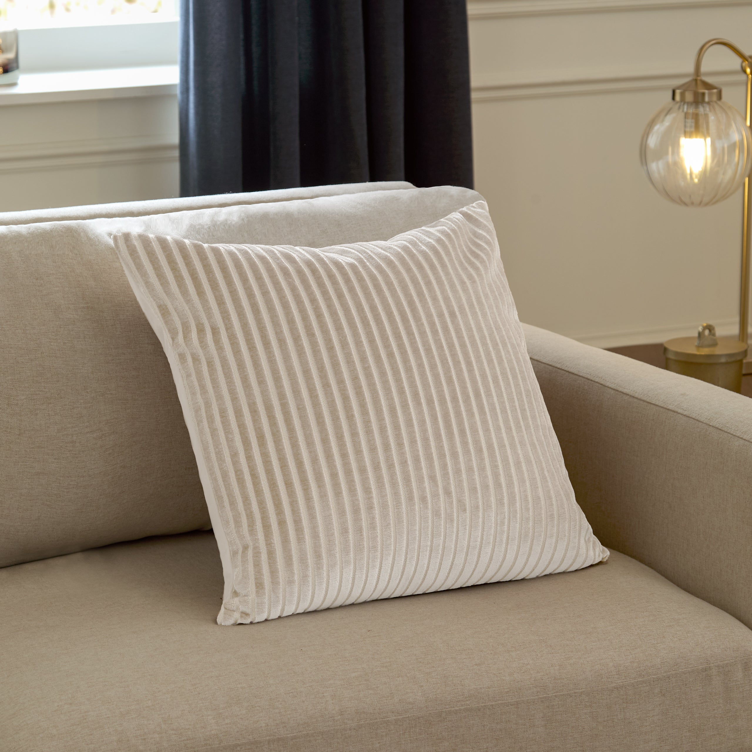 Savoy Stripe Velvet Cushion