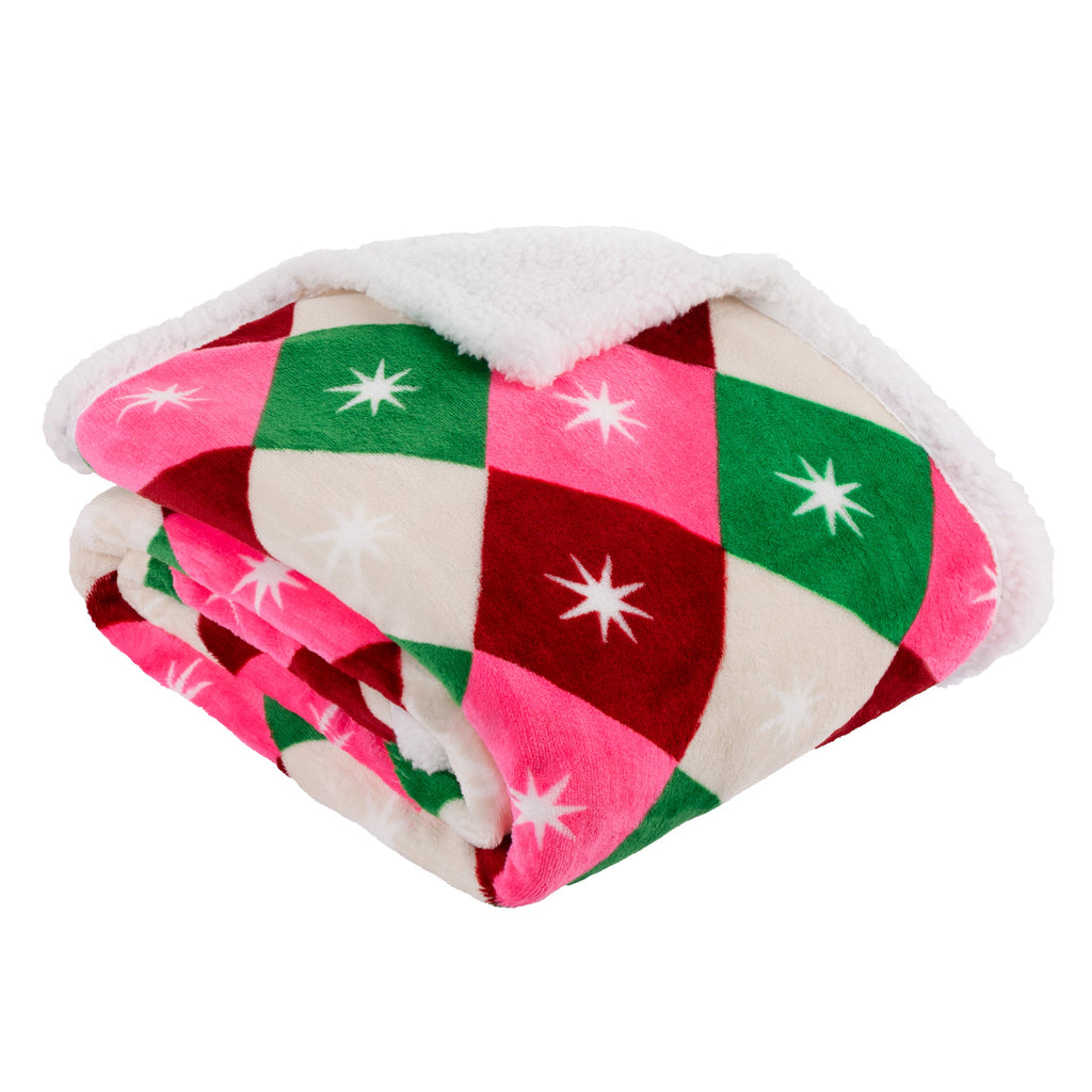 Star Sherpa Fleece Throw