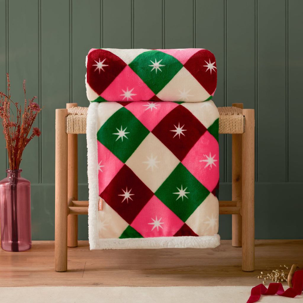 Star Sherpa Fleece Throw