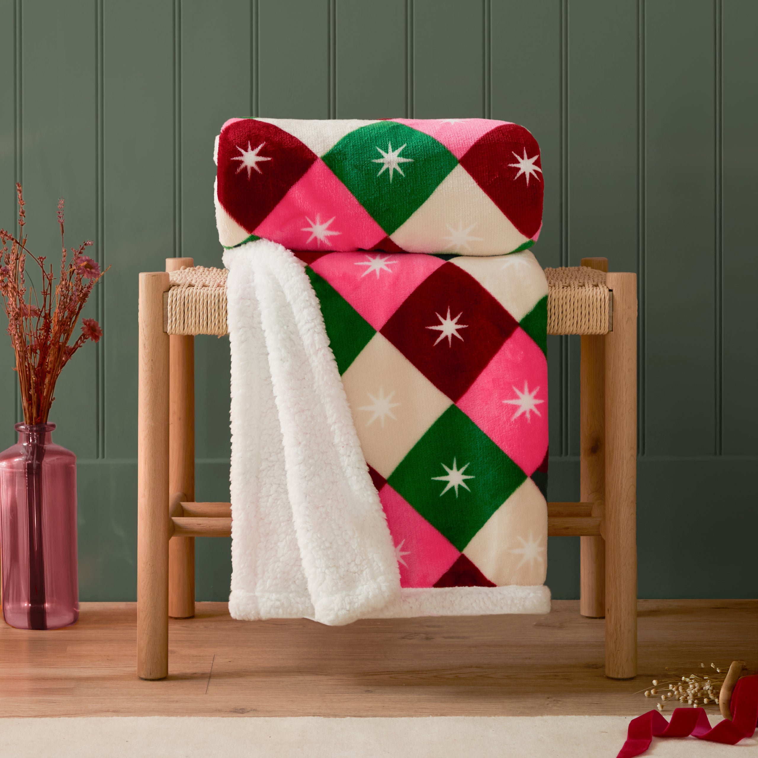 Star Sherpa Fleece Throw