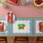 Strawberry Stripes Indoor/Outdoor Table Runner
