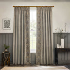 Strawberry Thief Embroidered Floral Velvet Pencil Pleat Curtains