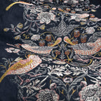 Strawberry Thief Embroidered Floral Velvet Pencil Pleat Curtains