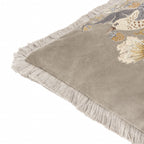 Strawberry Thief Embroidered Velvet Cushion