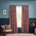Straw Thief Jacquard Floral Pencil Pleat Curtains