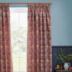 Straw Thief Jacquard Floral Pencil Pleat Curtains