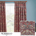 Straw Thief Jacquard Floral Pencil Pleat Curtains