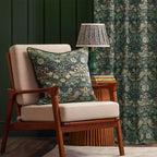 Strawberry Thief Jacquard Floral Pencil Pleat Curtains