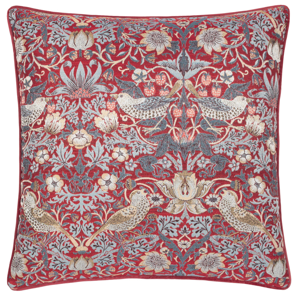 Straw Thief Piped Jacquard Cushion