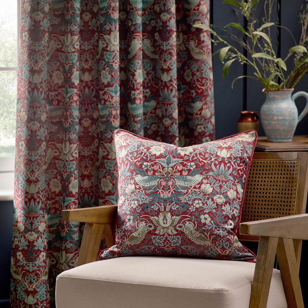 Straw Thief Piped Jacquard Cushion