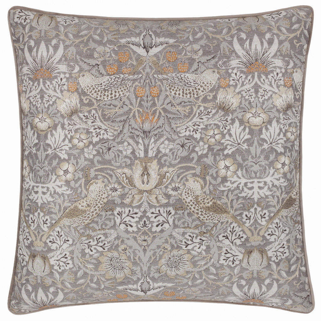 Strawberry Thief Piped Jacquard Cushion