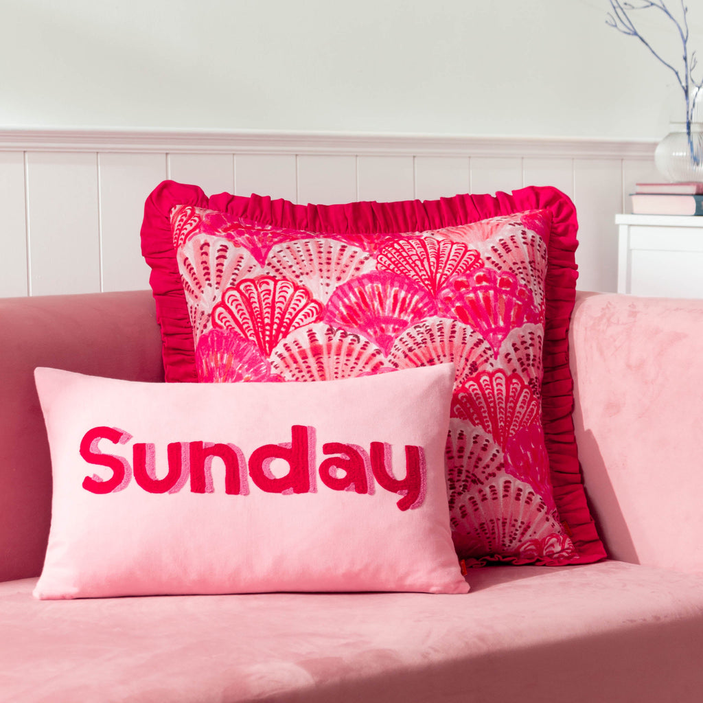 Sunday Embroidered Cushion