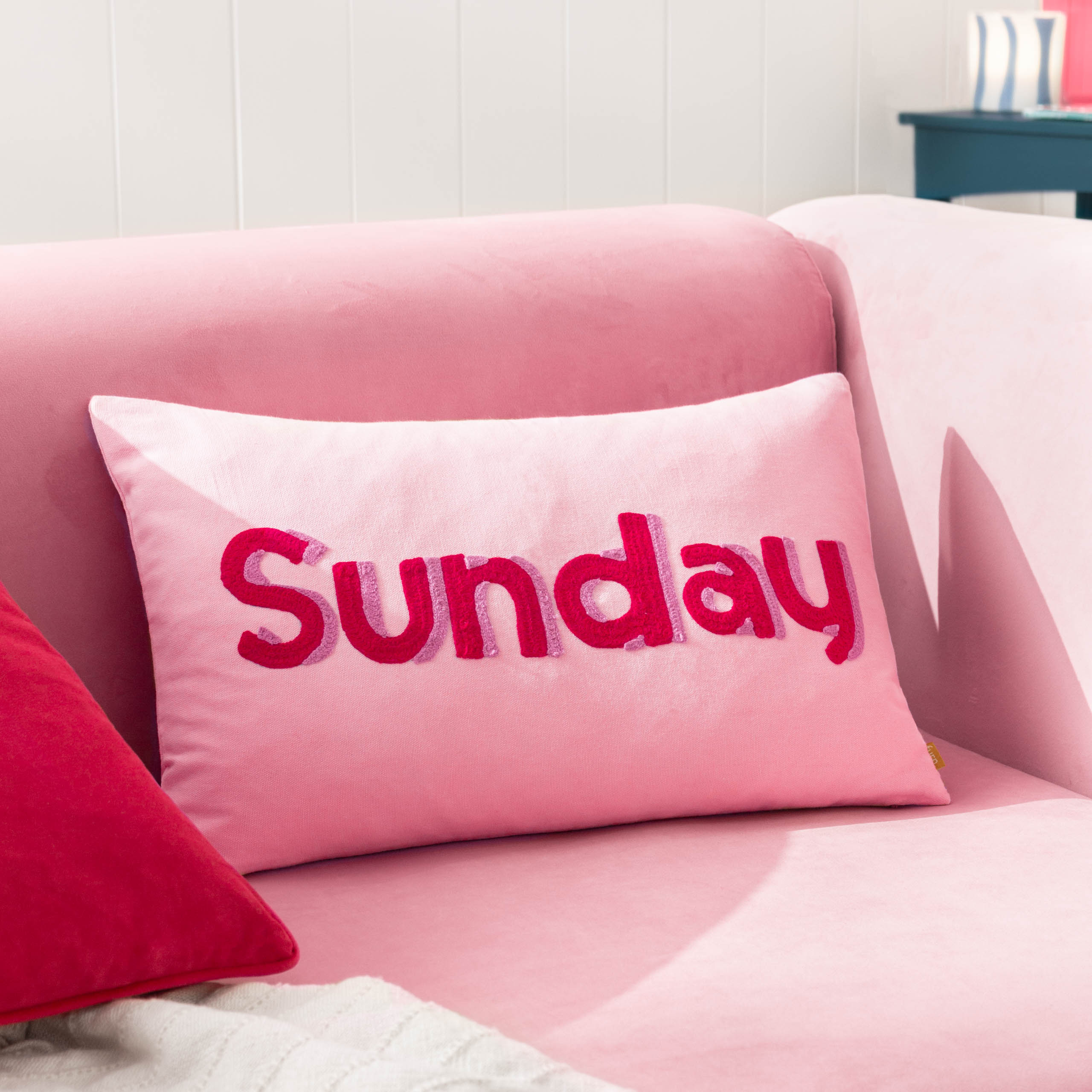 Sunday Embroidered Cushion