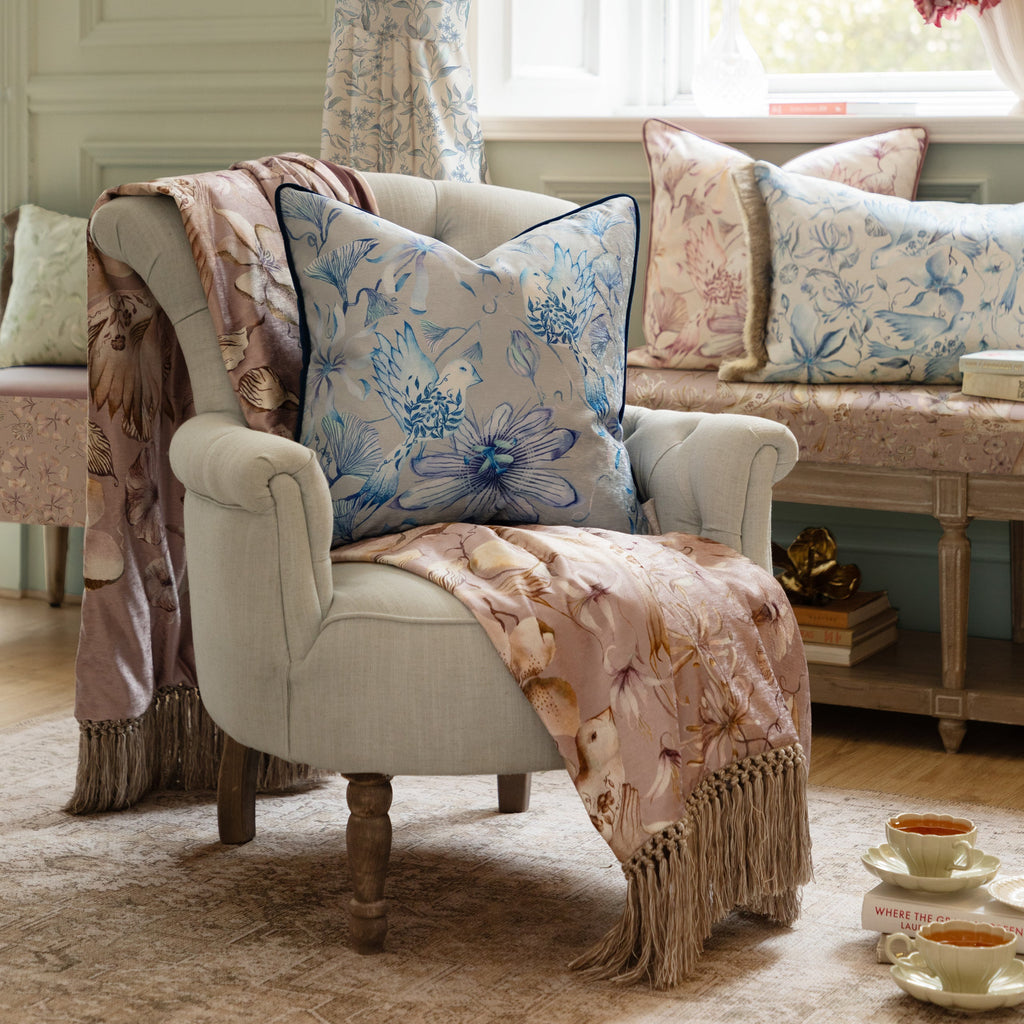 Sybil Printed Piped Cushion