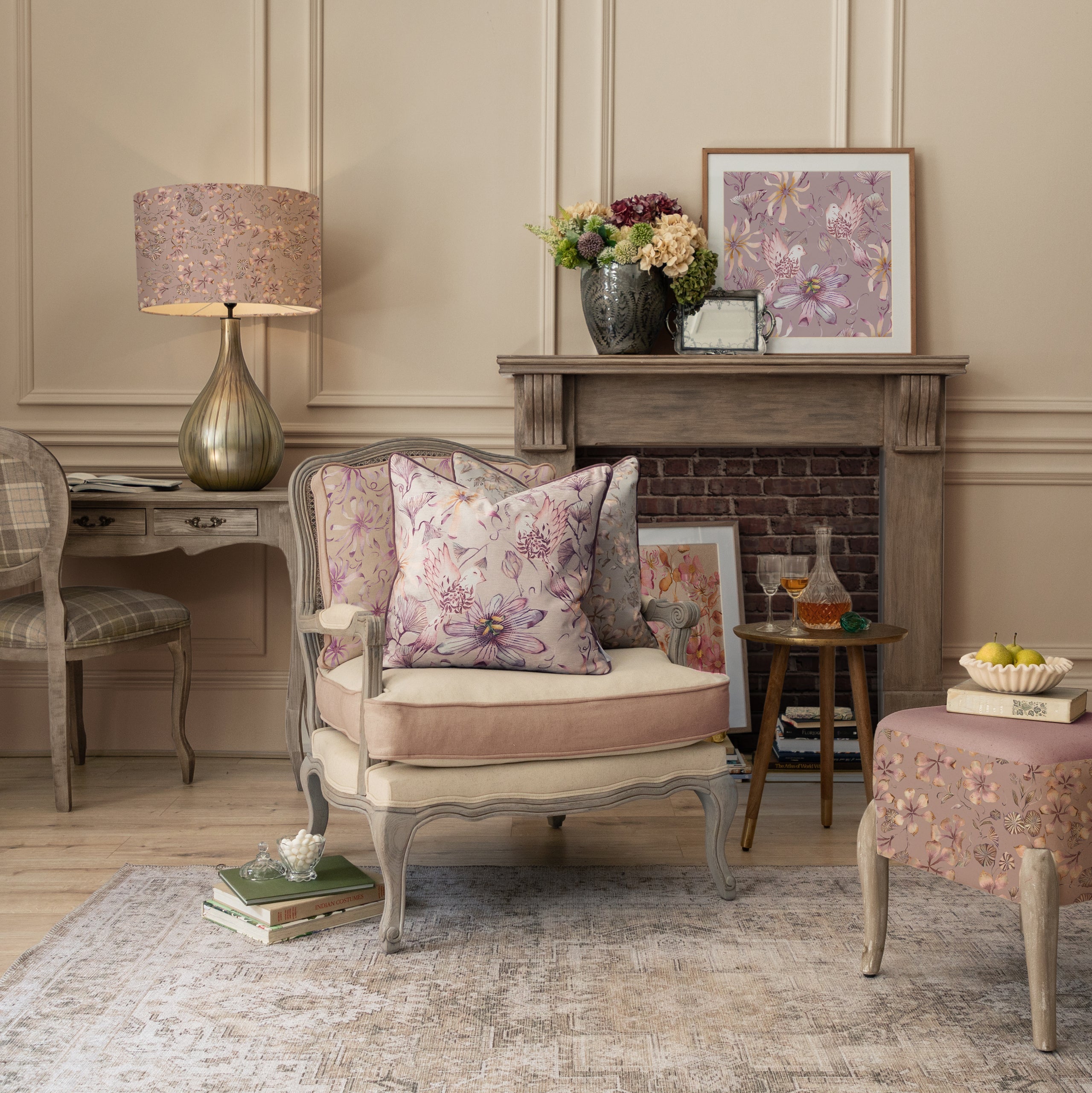 Sybil Printed Piped Cushion