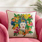 Taormina Floral Piped Cushion