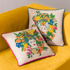 Taormina Floral Piped Cushion