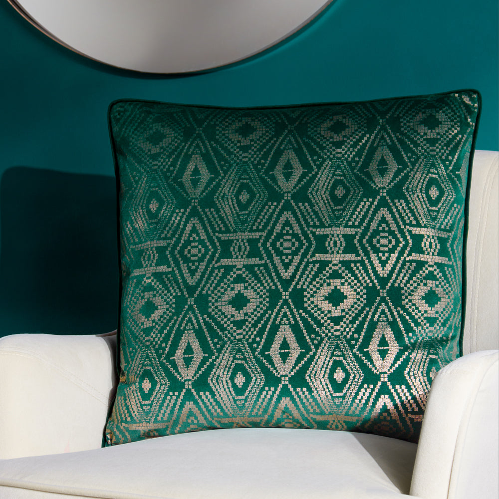 Tayanna Metallic Velvet Cushion
