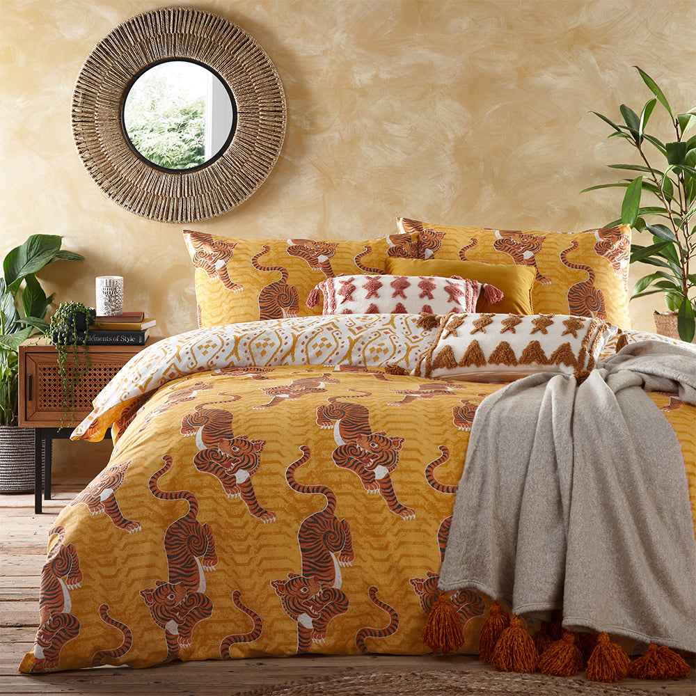 Tibetan Tiger Tribal Duvet Cover Set
